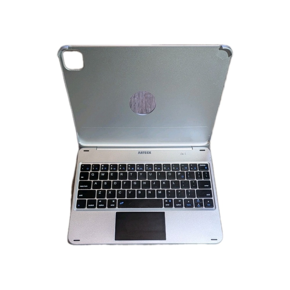 Arteck HB328T Universal Slim Portable Wireless Keyboard Grey Touch Pad Tested
